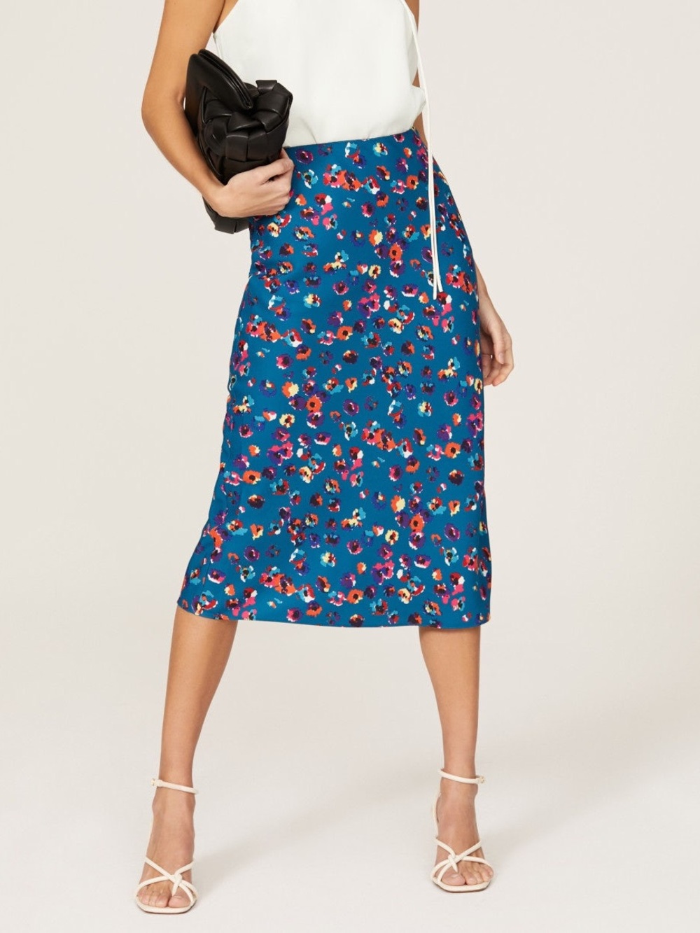Jason Wu Blue Leopard Midi Skirt 0
